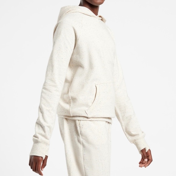 Athleta Girl In Your Element Textured 2.0 Hoodie in Oatmeal Multi Sz M 8-10 - Picture 2 of 12
